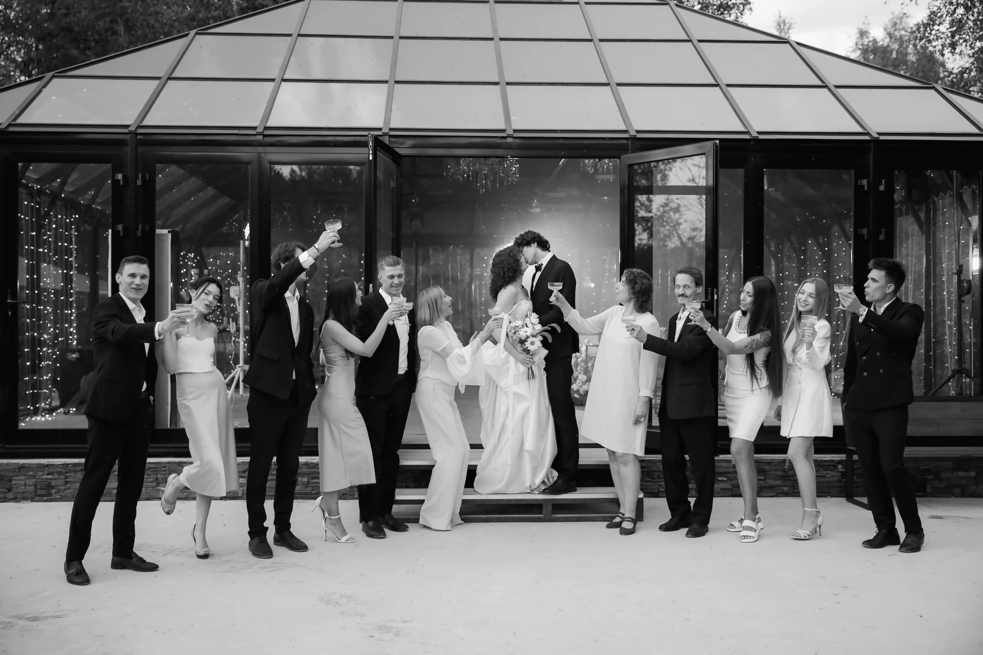 Wedding in the orangery of Mukhrani Castle in Georgia