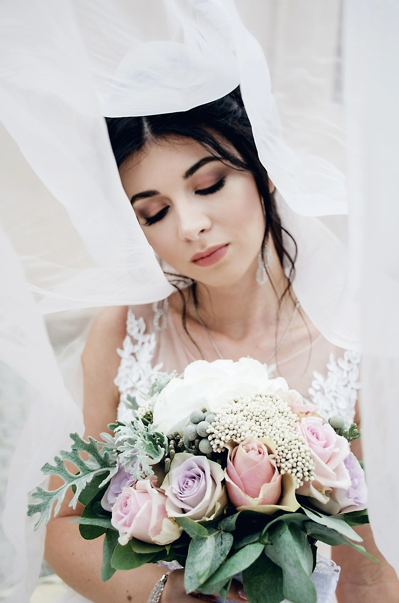 Photo of the bride at a wedding in Batumi