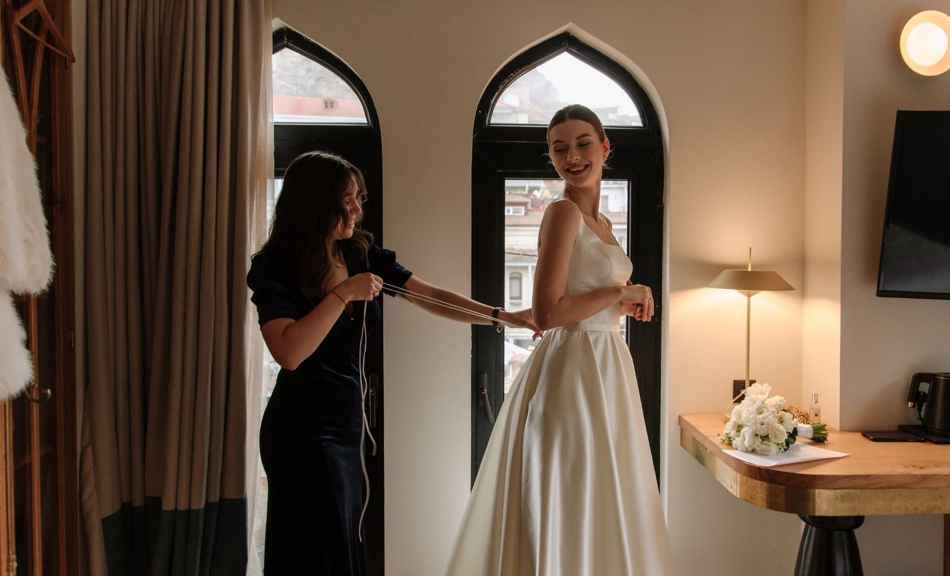 Winter ceremony for foreigners in Georgia with a romantic atmosphere