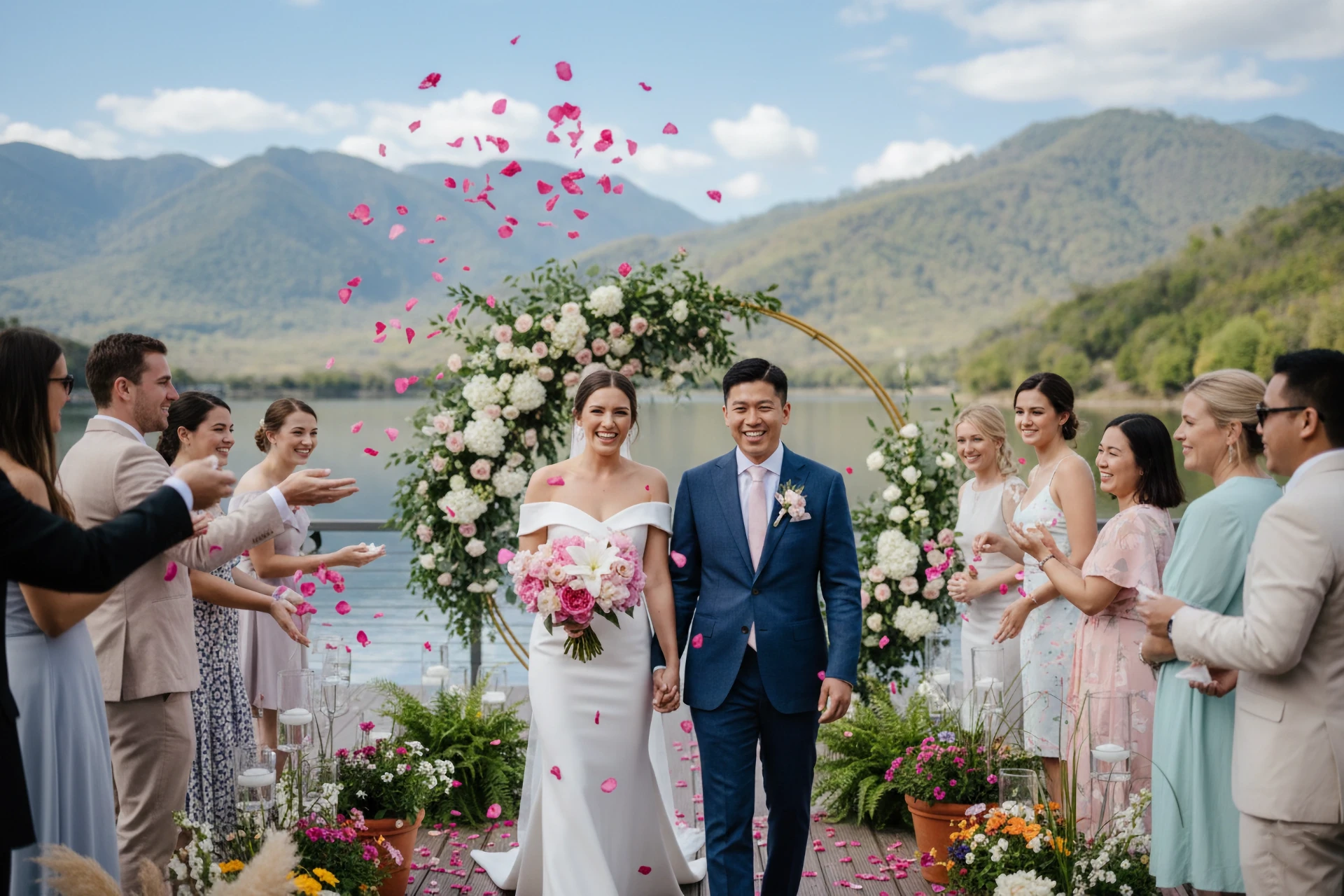 Свадьба у озера в Грузии