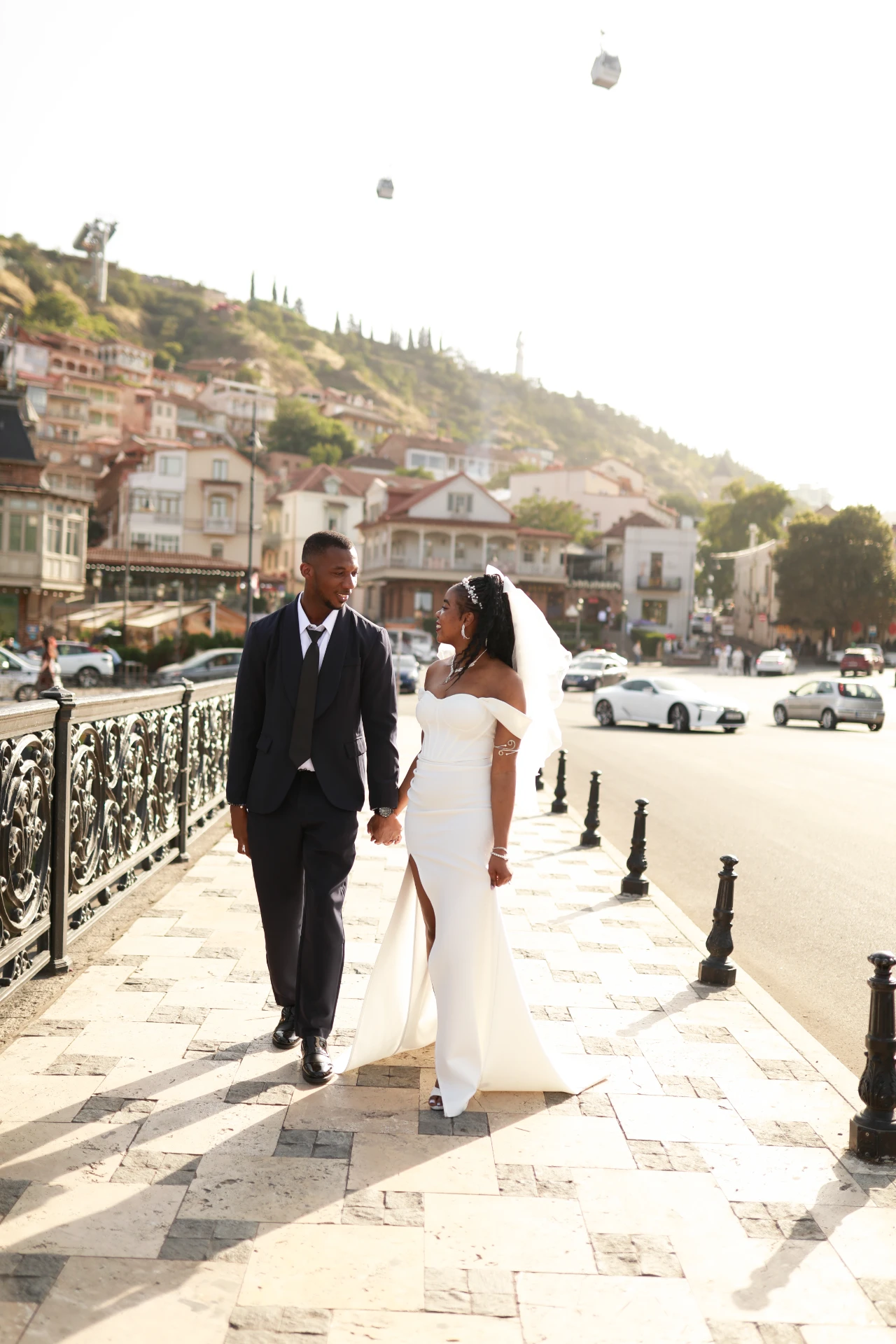 Wedding moments in Tbilisi in summer