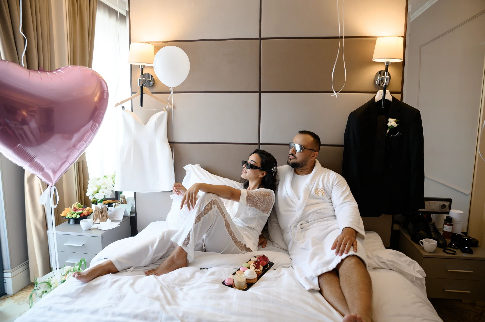 Muslim couple celebrating their marriage in Georgia