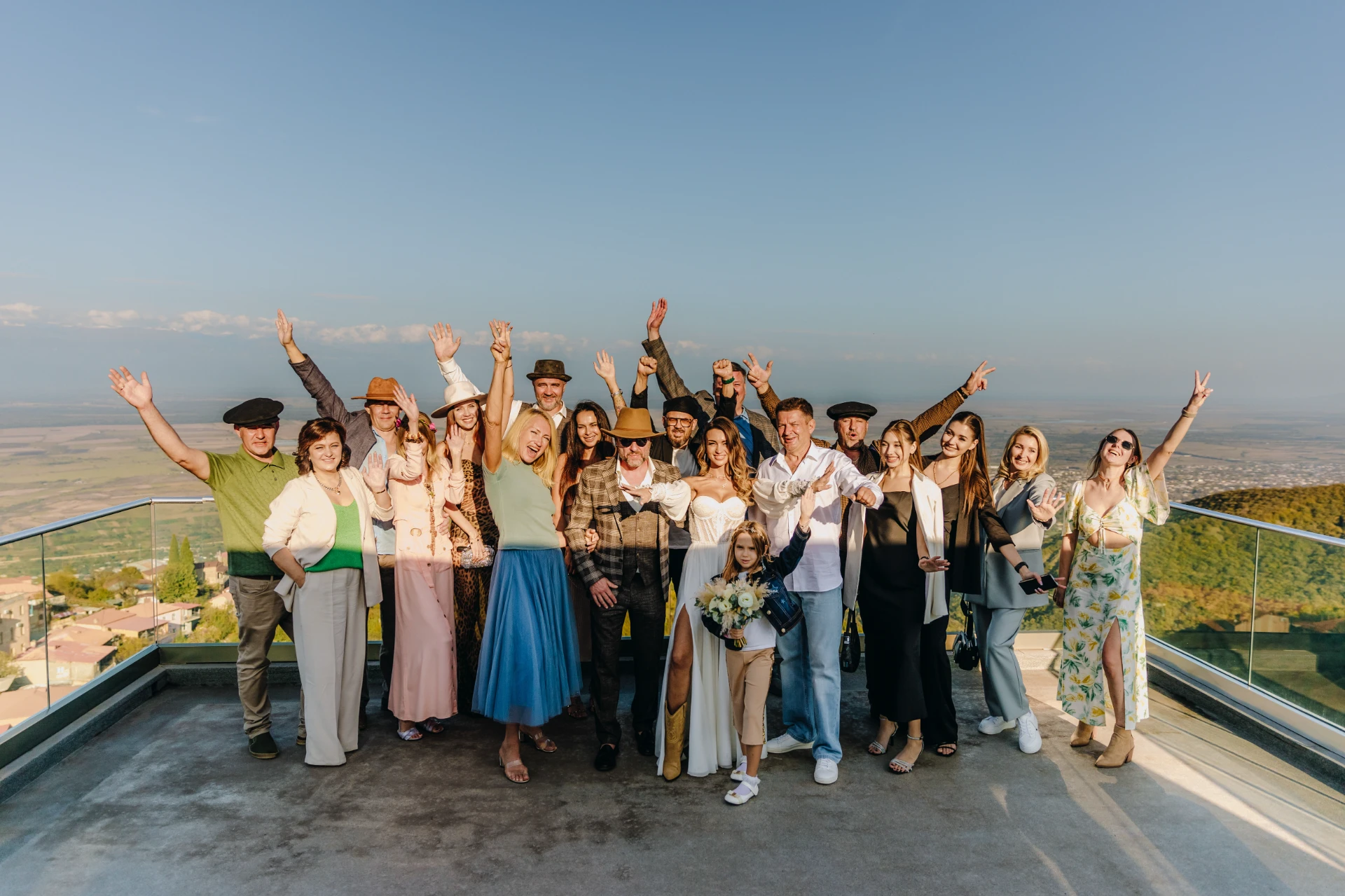 Sighnaghi wedding with city view
