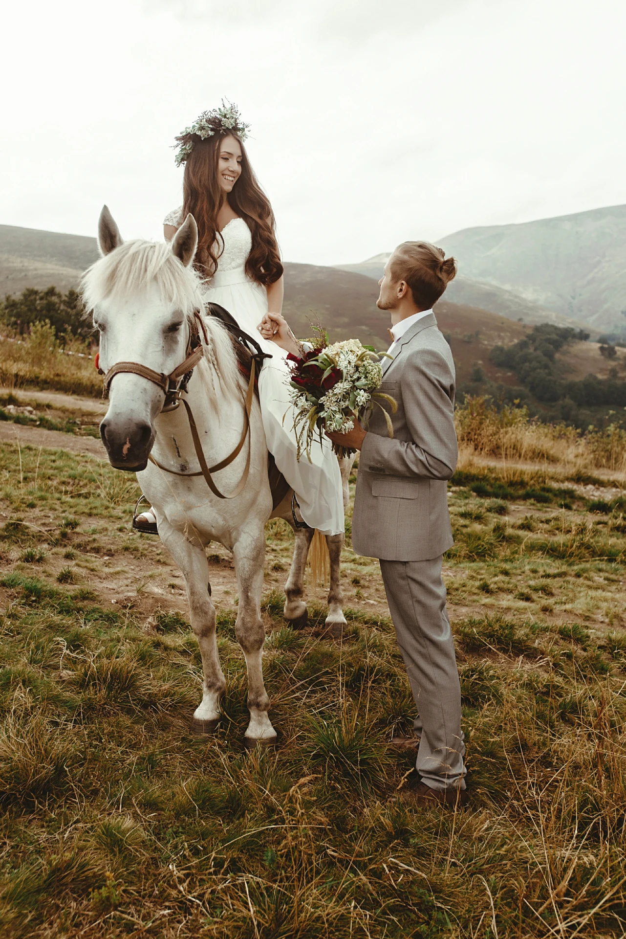 Wedding with a panoramic view of the mountains of Georgia