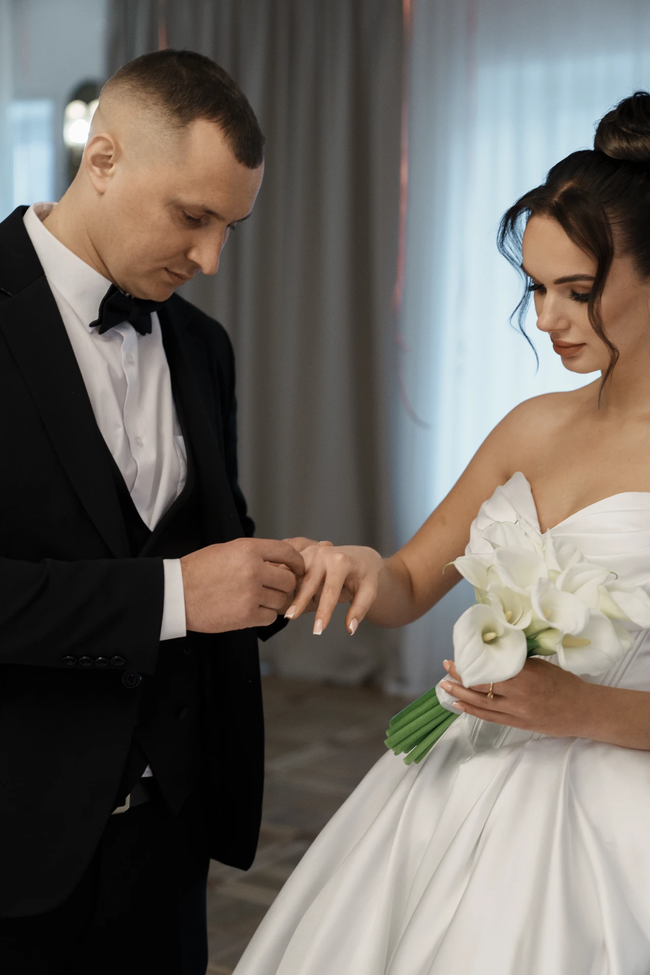 Elegant couple at their wedding in Tbilisi