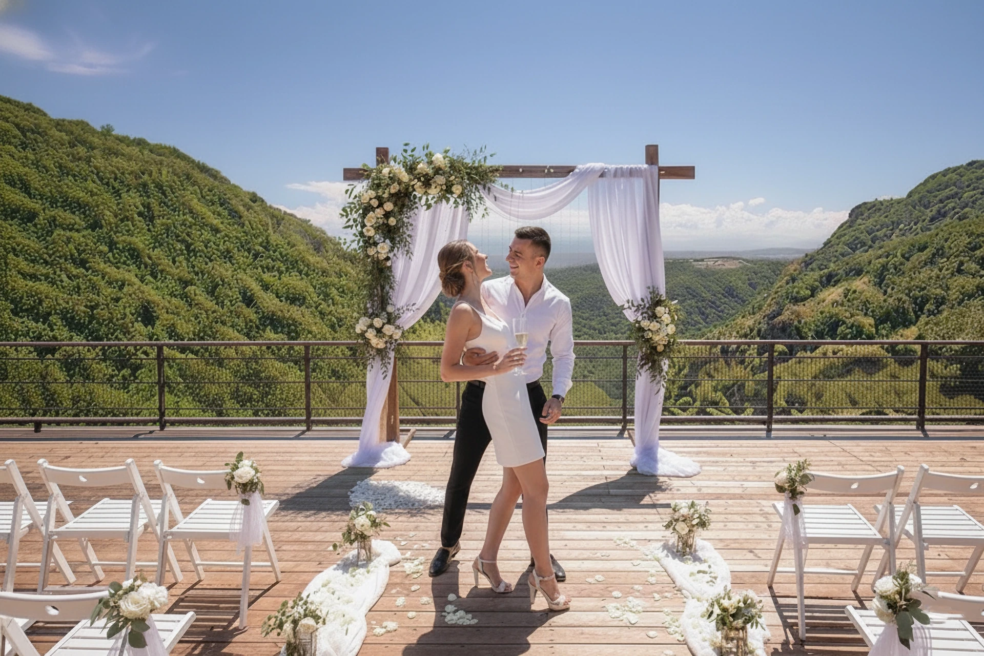 Organizing a wedding celebration at Kiketi Farm in Georgia for foreign couples
