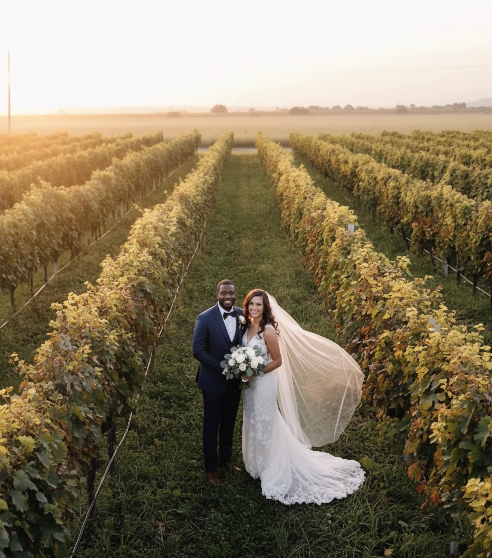 Summer wedding at the vineyard in Chateau Davitiani
