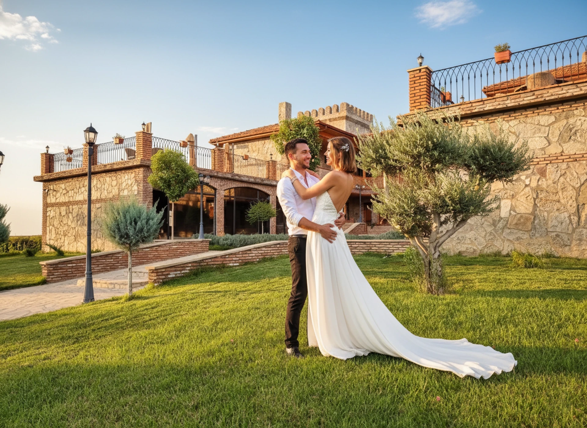 Свадебная фотосессия в Chateau Davitiani Грузия