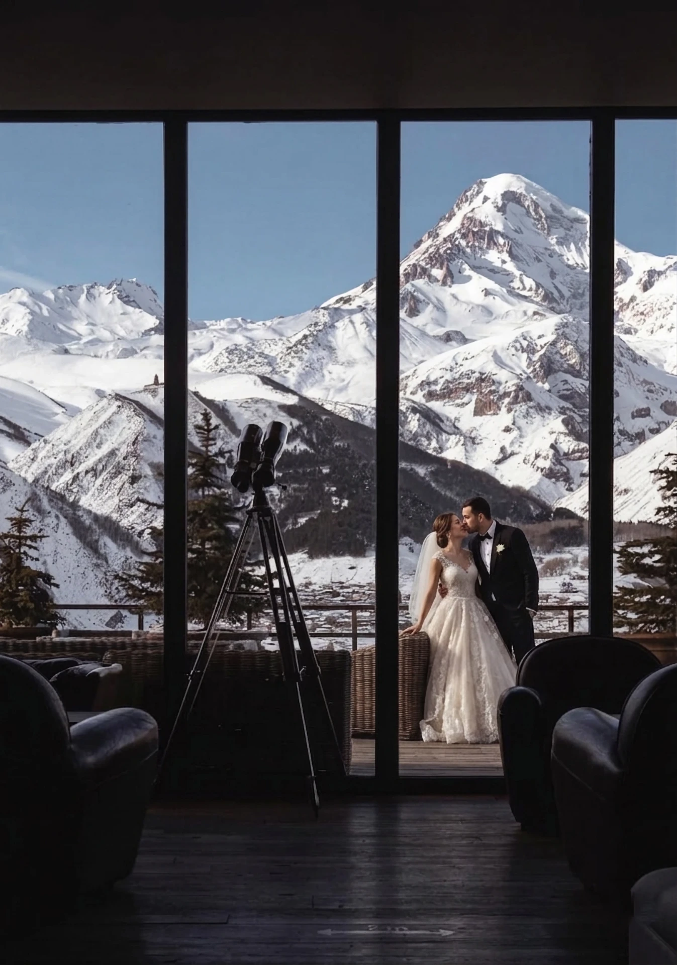 Wedding for two at Rooms Kazbegi Hotel in Georgia