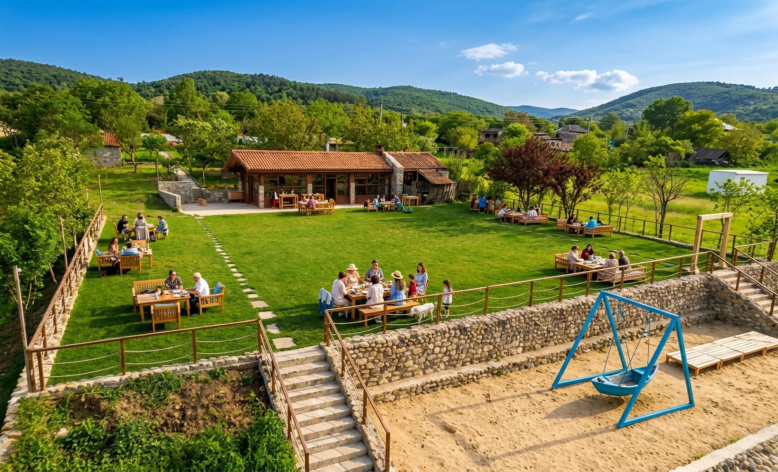 Wedding ceremony at Salty Garden near Tbilisi for foreigners