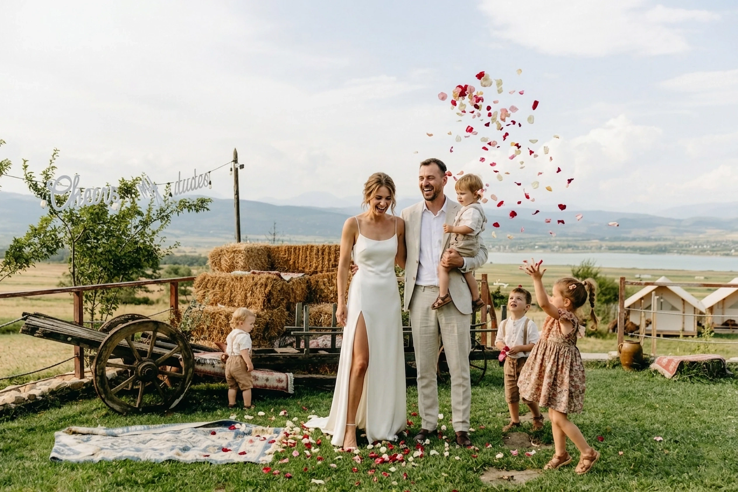 Marriage at Salty Garden in Georgia for foreigners at the campsite