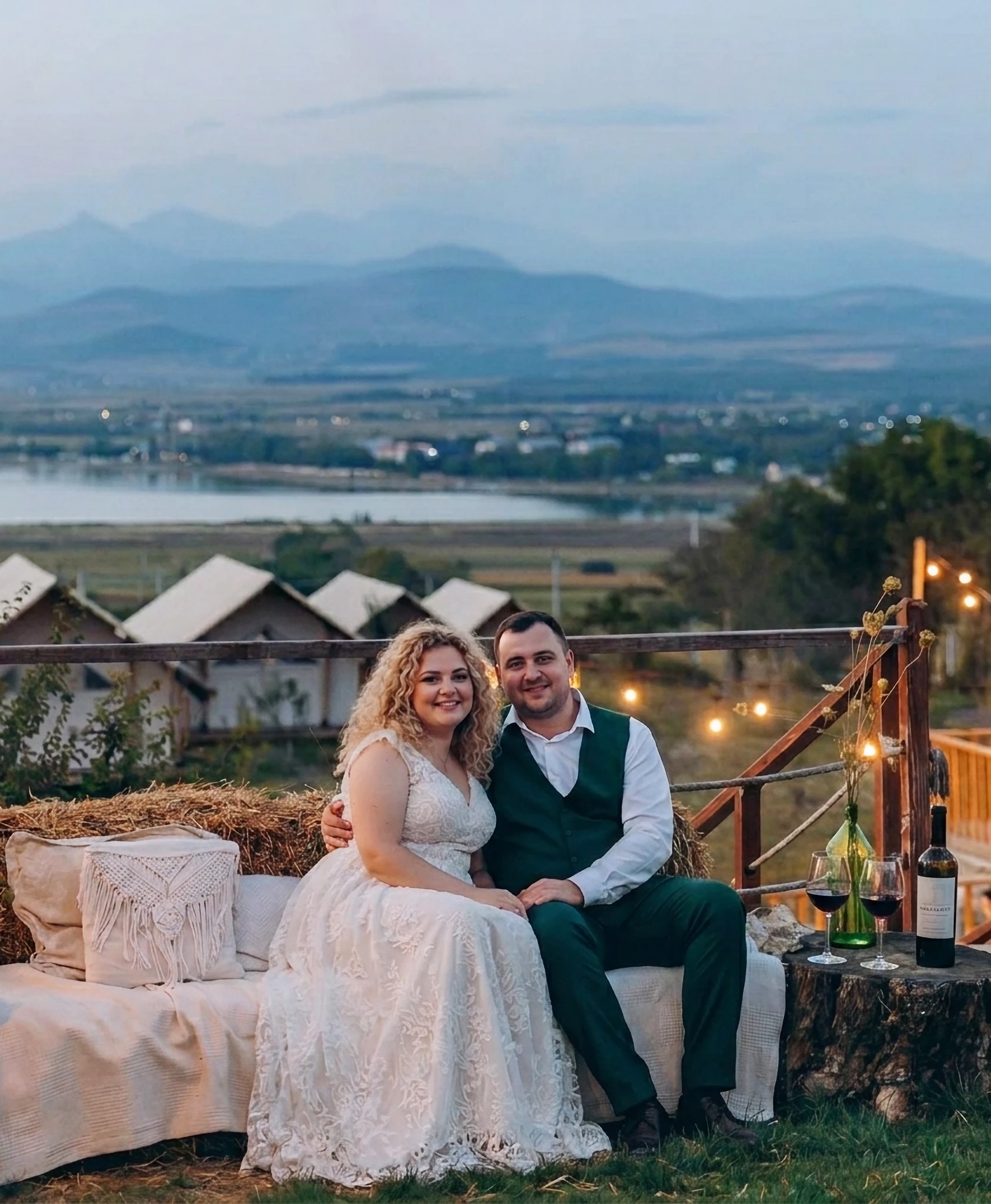 Wedding photo shoot near Tbilisi at Salty Garden for foreign citizens