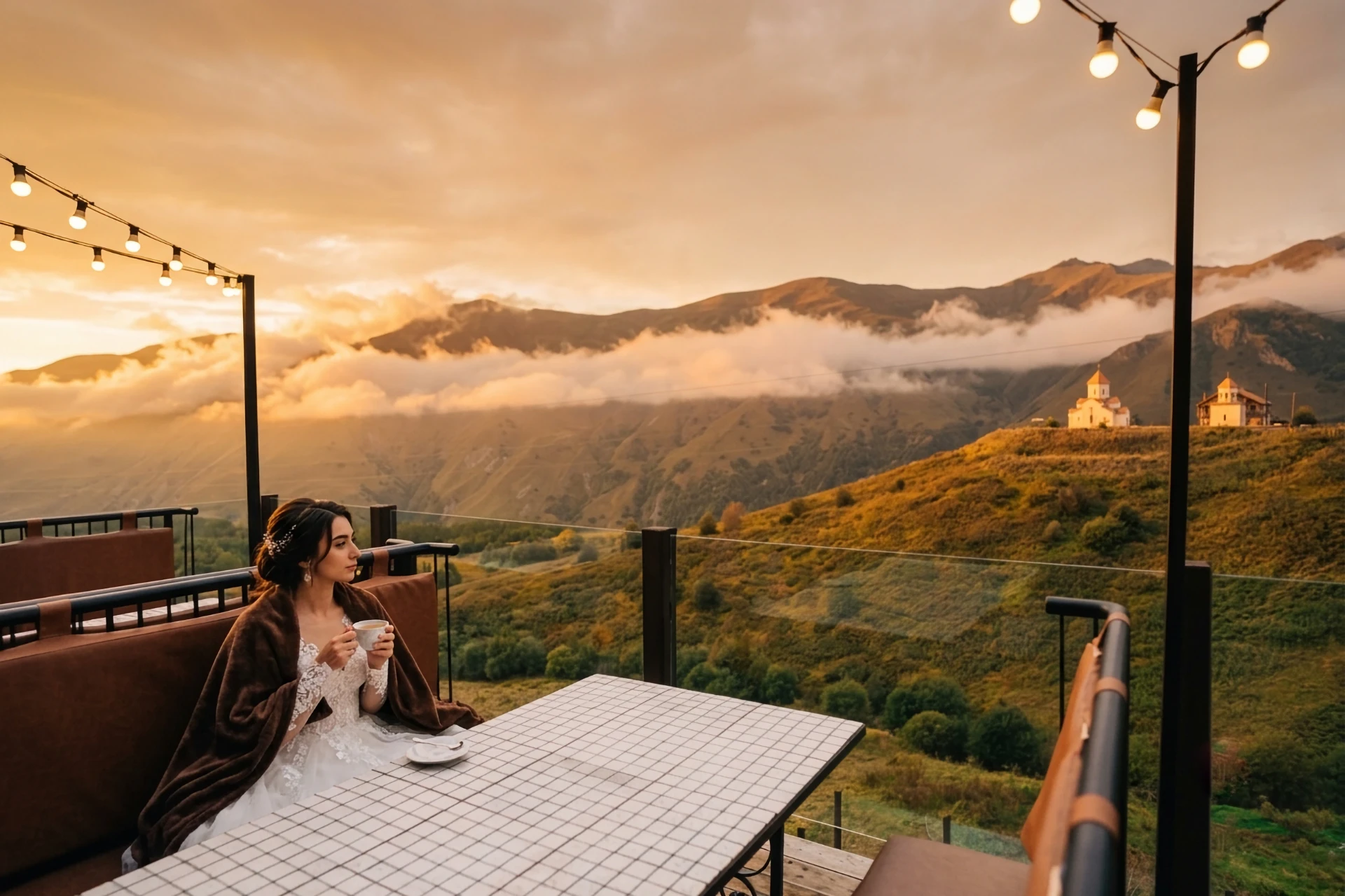 Symbolic wedding ceremony in Gudauri by Kate&Co Weddings