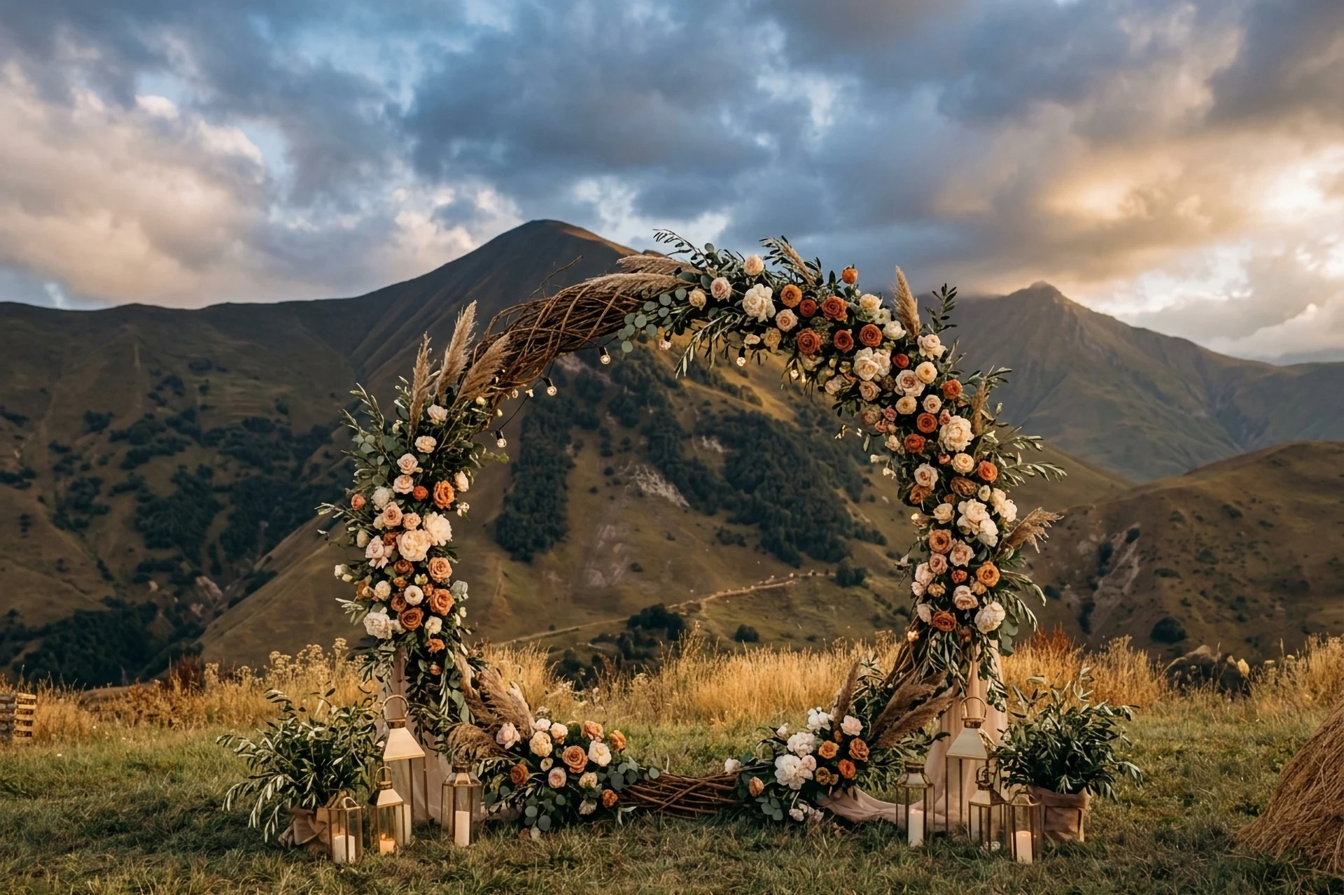 Wedding in Georgia with a mountain view at Roshe Gudauri