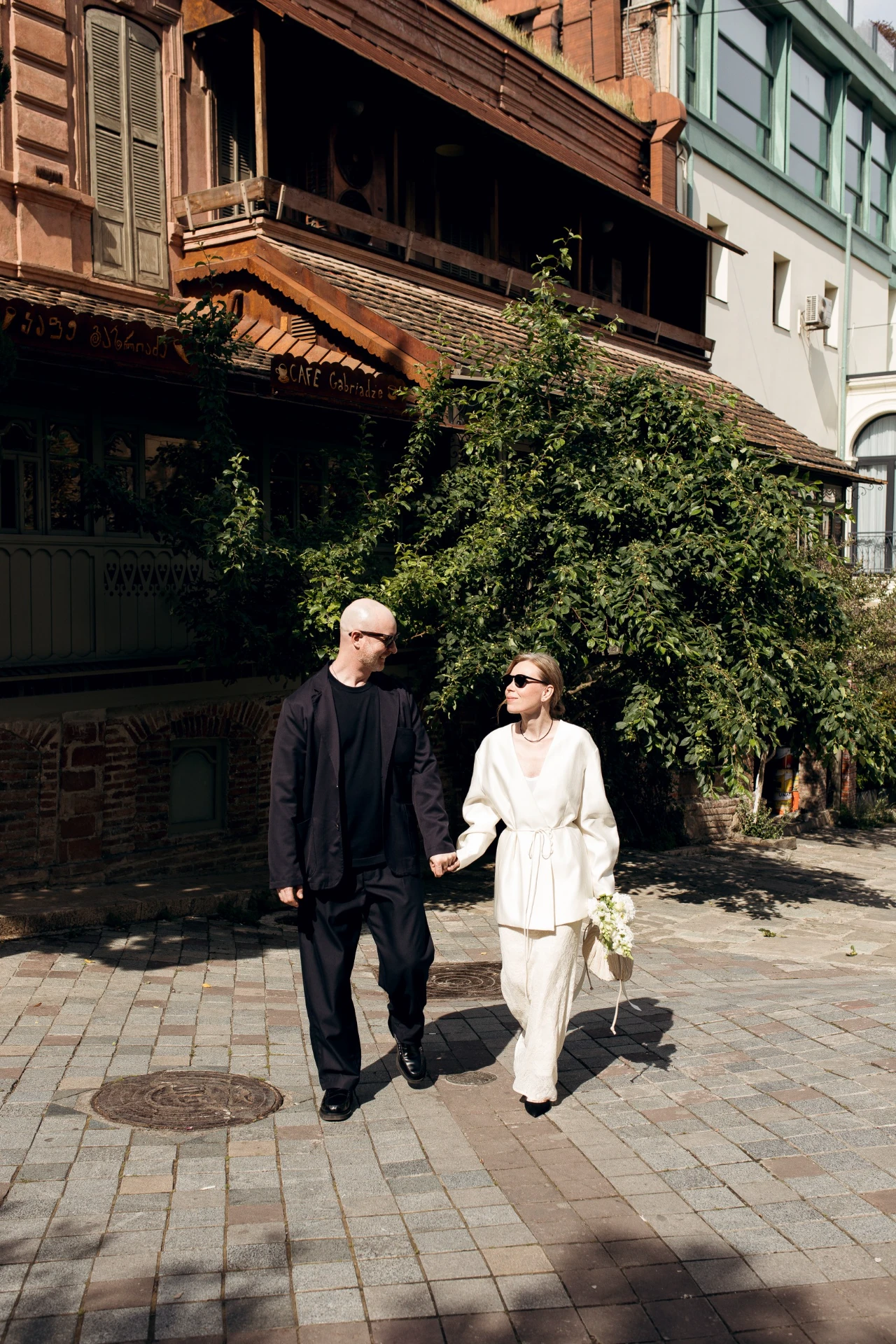 Newlyweds after marriage registration in Georgia