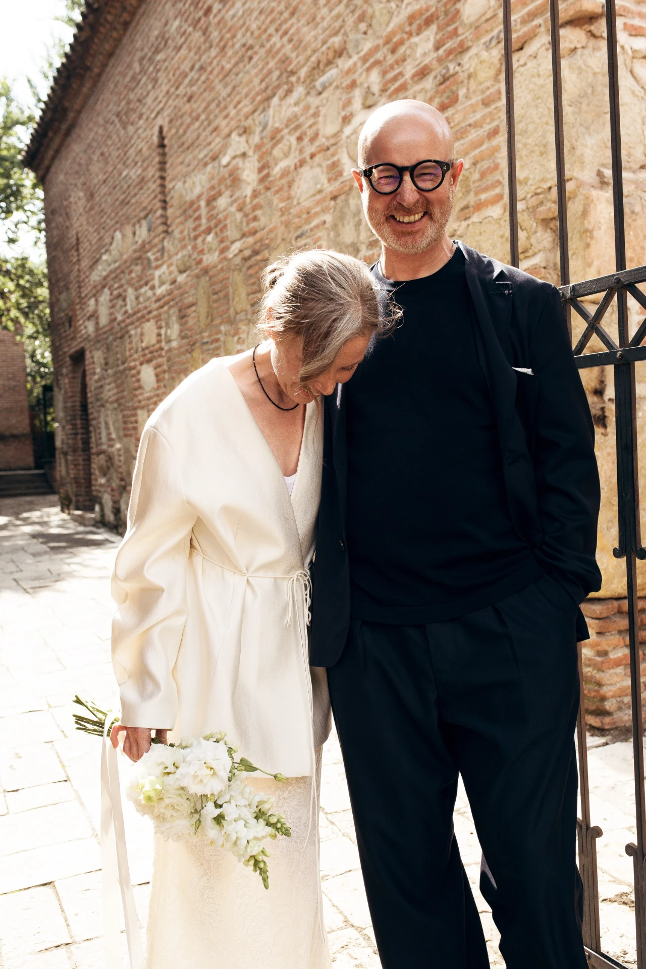 Newlyweds after their official marriage registration in Tbilisi