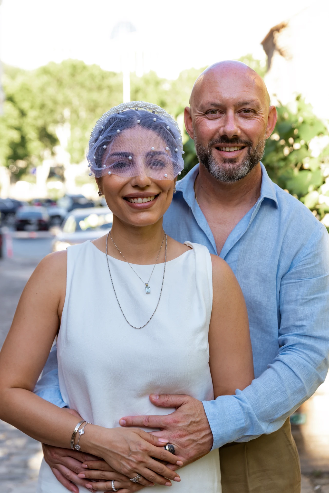 Newlyweds after their official marriage registration in Tbilisi
