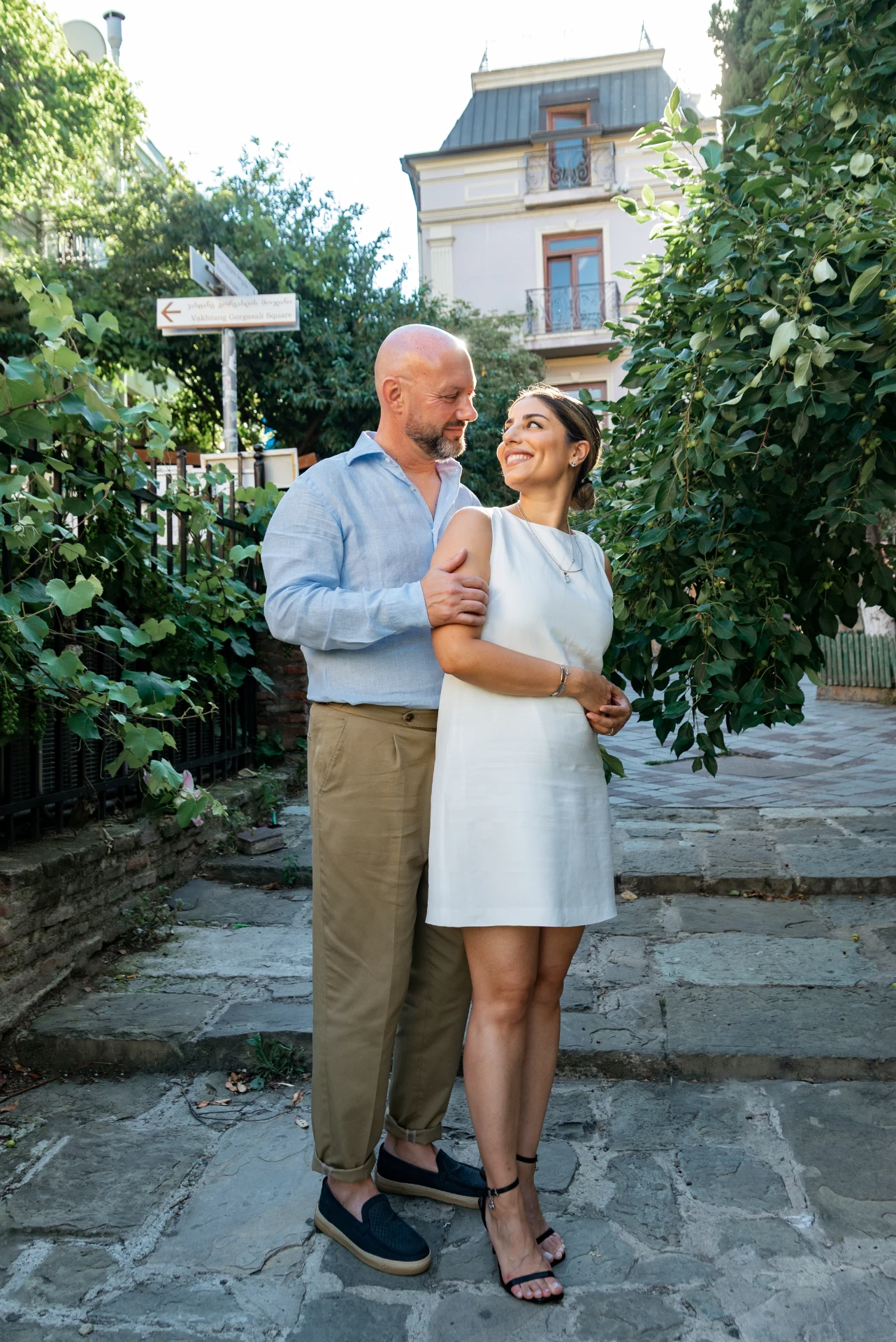 Newlyweds after marriage registration in Georgia