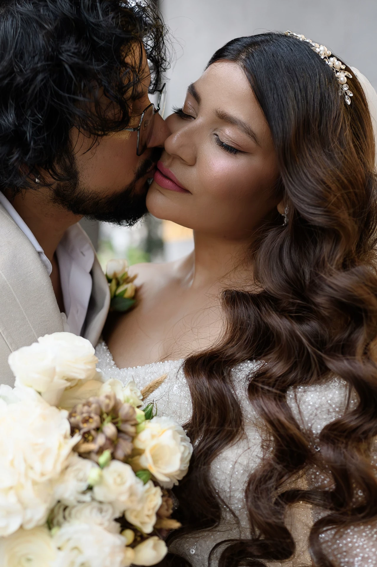 Newlyweds after marriage registration in Georgia