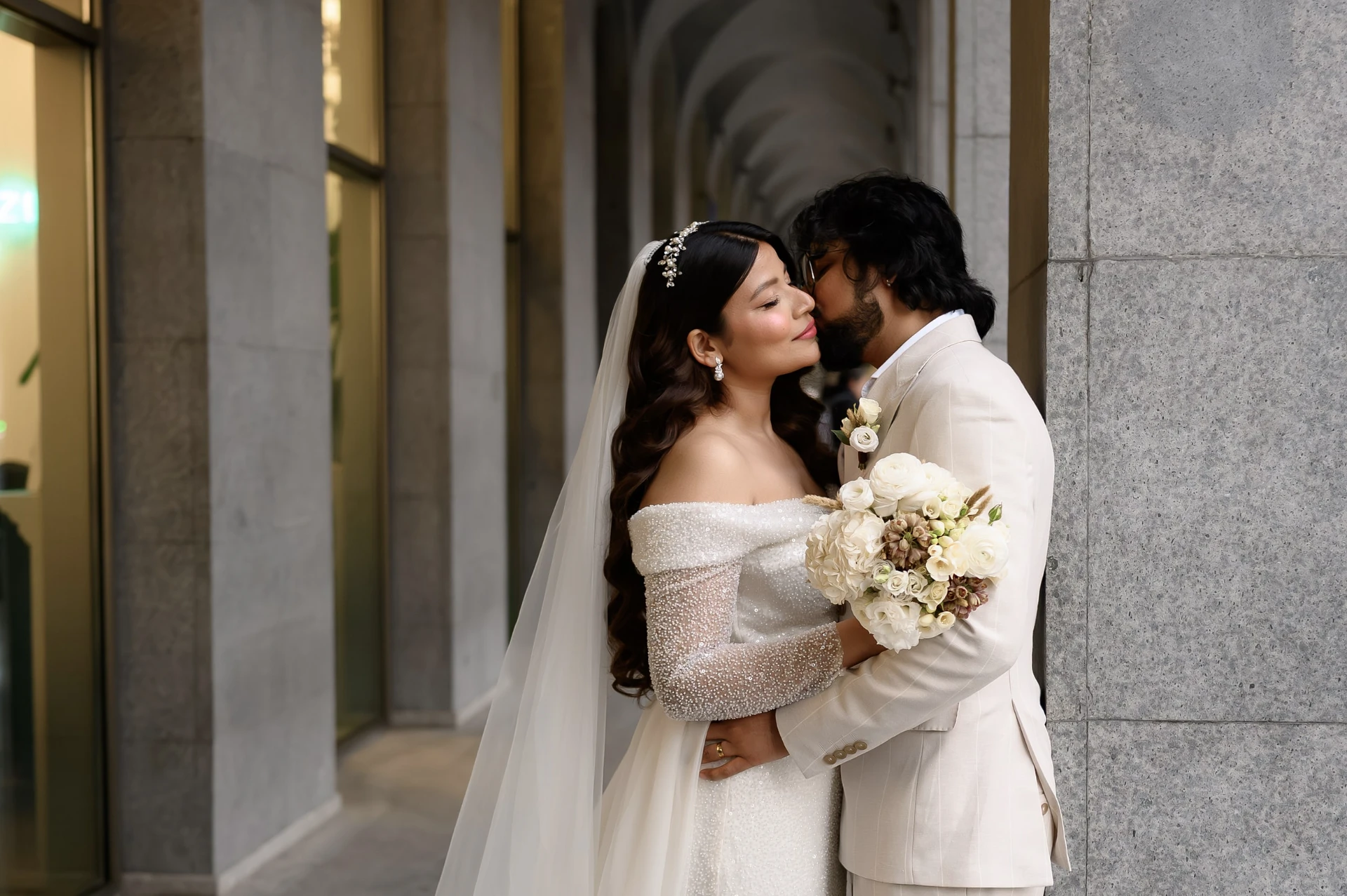 Wedding photoshoot of a foreign couple in Tbilisi